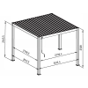 Pergola ogrodowa MIRADOR Premium 111 Delux 3 x 3m Antracyt